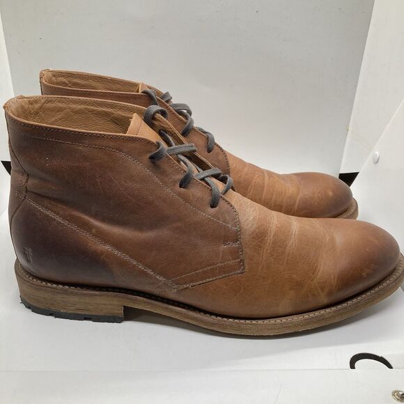 Frye Bowery Chukka Mens 12D Brown Shoes Boots main image 7